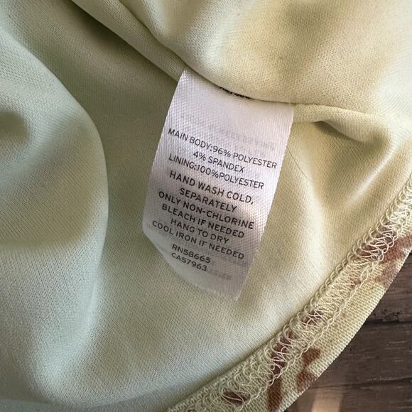 BP Yellow Printed Ruched Tank Top - Picture 5 of 5